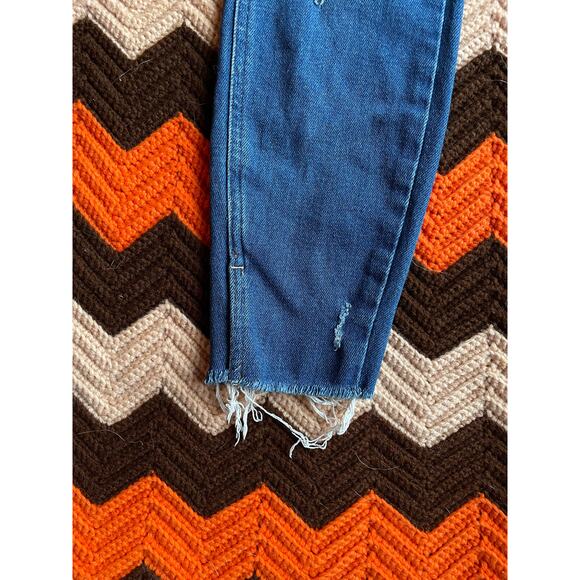 Tommy Hilfiger Ripped Dark Wash Raw Hem Skinny Legging Jeans sz 4 - Picture 7 of 9